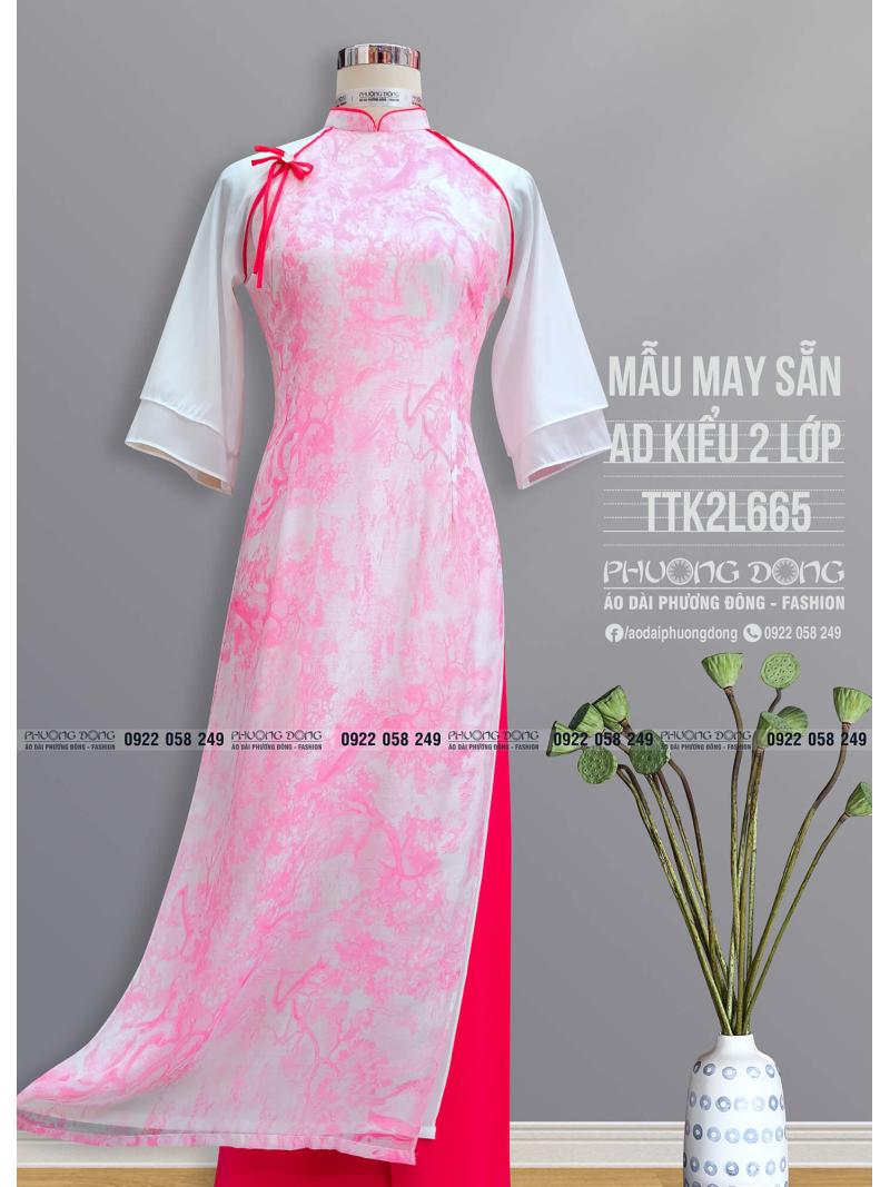 Áo Dài Phom Trẻ 2 Lớp 4 Tà TTK2L665